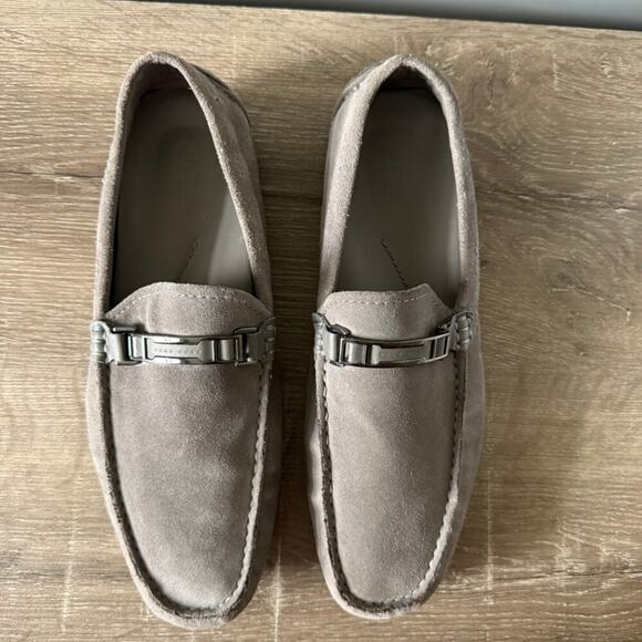 Hugo Boss Drimeto Gray Suede Driving Loafers Shoes Mens Size 10 - Picture 7 of 11